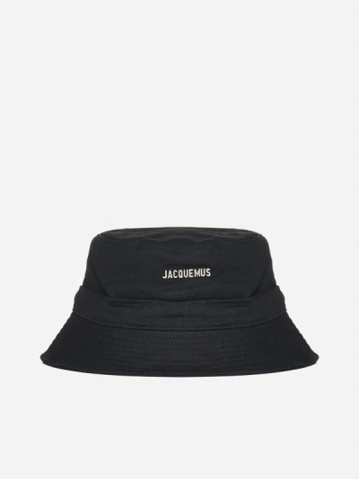 Shop Jacquemus Le Bob Gadjo Cotton Hat In Black
