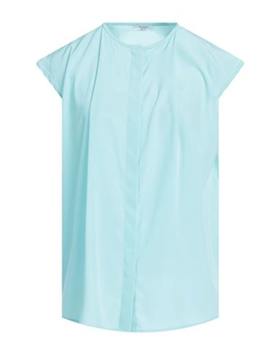 Shop Peserico Woman Shirt Light Green Size 6 Silk, Elastane