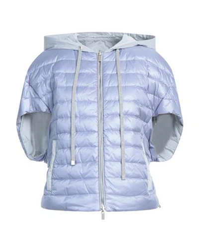 Shop Peserico Woman Puffer Lilac Size 10 Polyester, Polyamide, Cotton In Purple