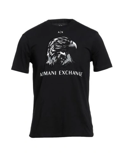 Shop Armani Exchange Man T-shirt Black Size Xs Cotton