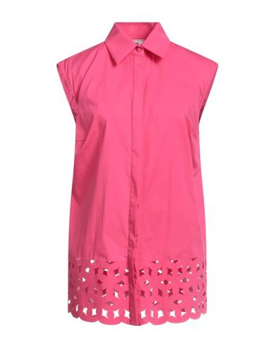 Shop Jijil Woman Shirt Fuchsia Size 6 Cotton, Polyamide, Nylon In Pink