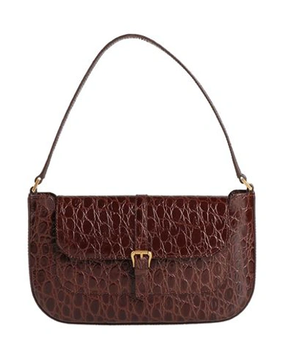 Shop By Far Woman Handbag Brown Size - Cowhide