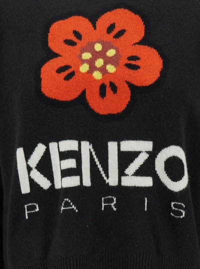 Shop Kenzo Boke Flower Placed Jumper In Black