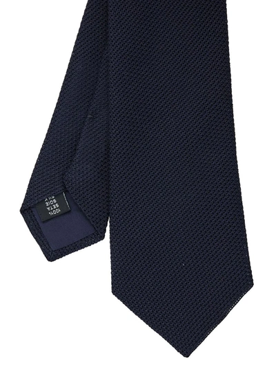 Shop Tagliatore Blue Tie In Silk Man