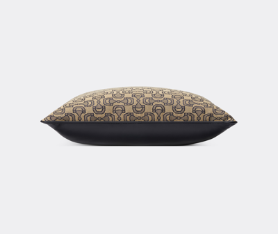 Gucci Horsebit-jacquard Leather Cushion (42cm X 42cm) In Multicolor