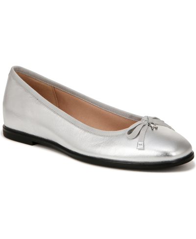 Shop Naturalizer Essential Ballet Flats In Silver Leather