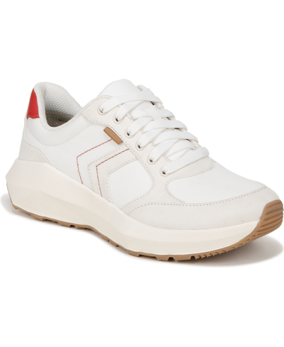 Shop Dr. Scholl's Women's Hannah Retro Sneakers In Tofu White Faux Leather
