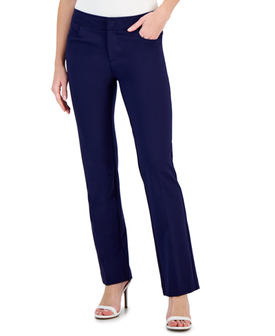 Shop Anne Klein Women's Flare Leg Compression Pant In Distant Mountain