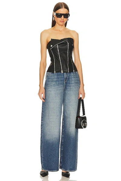 Shop Superdown X Bridget Dani Faux Leather Corset In Black