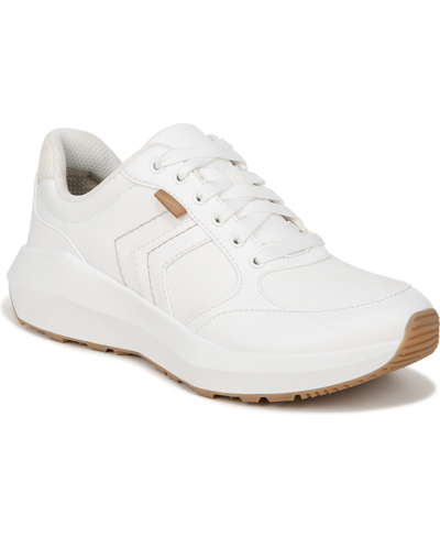 Shop Dr. Scholl's Women's Hannah Retro Sneakers In White Faux Leather