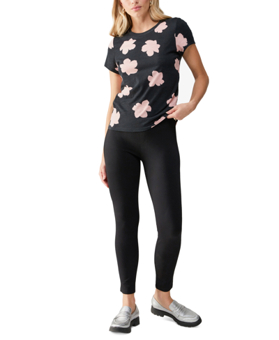 Shop Sanctuary Women's The Perfect Printed T-shirt In Rose Smoke Flower Pop