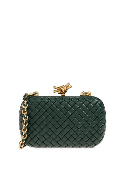 Shop Bottega Veneta Knot Shoulder Bag In Green