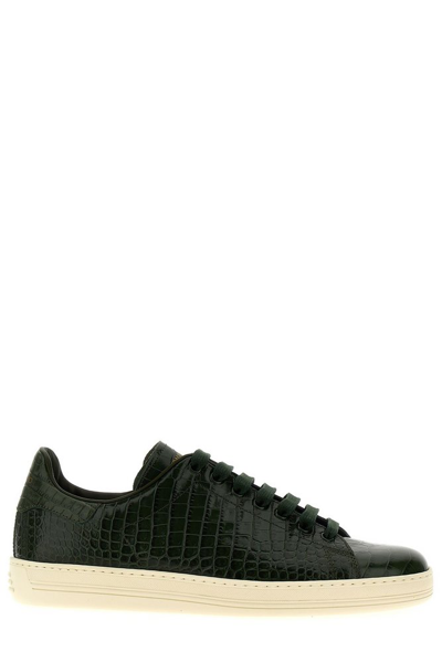 Shop Tom Ford Embossed Low In Green