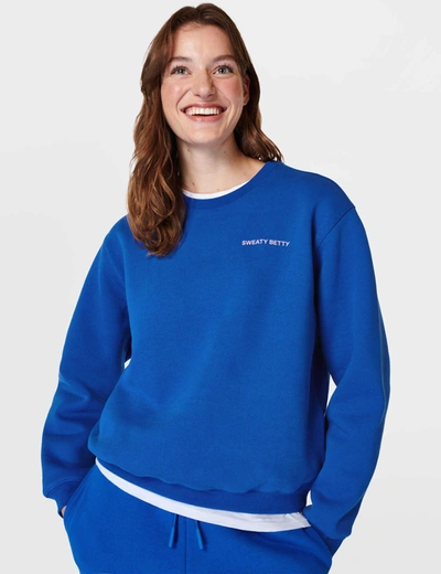 Shop Sweaty Betty Elevated Sweatshirt In Blue