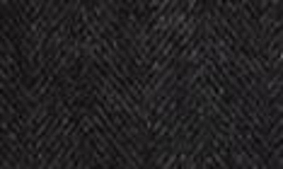 Shop Coperni Hybrid Herringbone & Faux Leather Long Coat In Charcoal