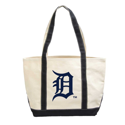 Shop Logo Brands Detroit Tigers Canvas Tote Bag In Navy