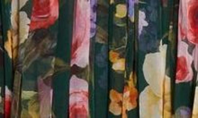 Shop Dolce & Gabbana Dolce&gabbana Garden Floral Print Long Sleeve Silk Chiffon Maxi Dress In Hv4ybgiardino Fdo Verde