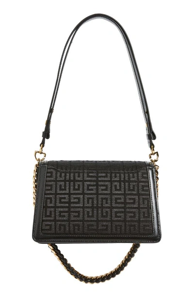 Shop Givenchy Medium 4g Embroidered Canvas & Leather Bag In Black
