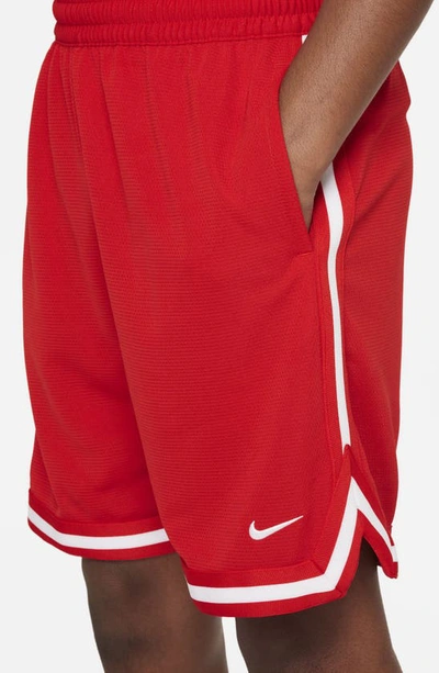 Shop Nike Kids' Dri-fit Dna Athletic Shorts In University Red/ White