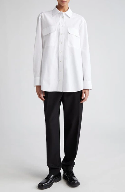 Partow Bacall Cotton Twill Pants In Black