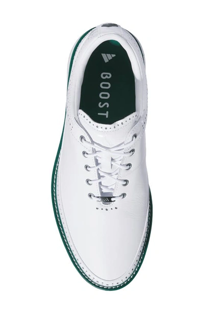 Adidas Golf Mc80 Spikeless Golf Shoe In White/silver/collegiate Green