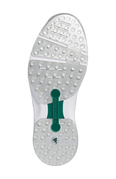 Shop Adidas Golf Gender Inclusive Mc80 Spikeless Golf Shoe In White/silver/collegiate Green