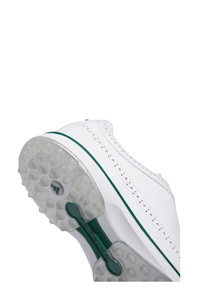 Adidas Golf Mc80 Spikeless Golf Shoe In White/silver/collegiate Green