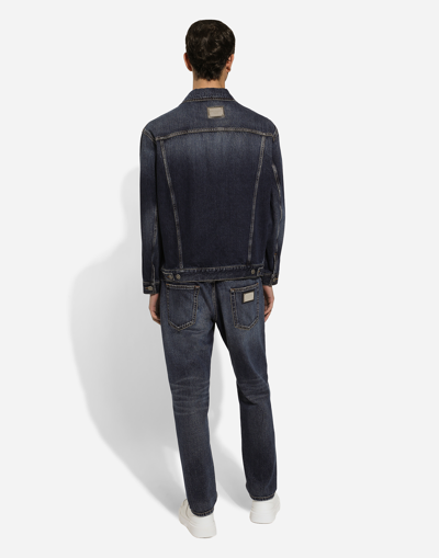Shop Dolce & Gabbana Loose Blue Denim Jeans