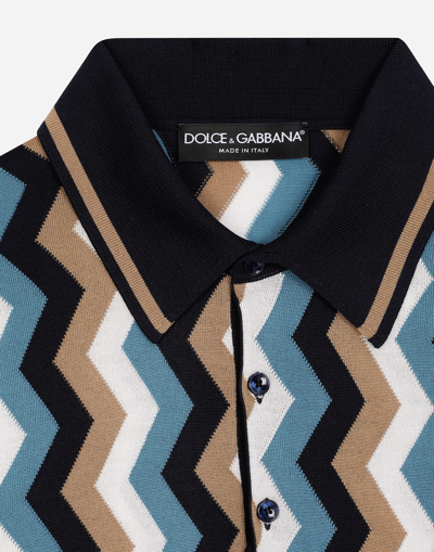 Shop Dolce & Gabbana Polo Manica Corta In Multicolor