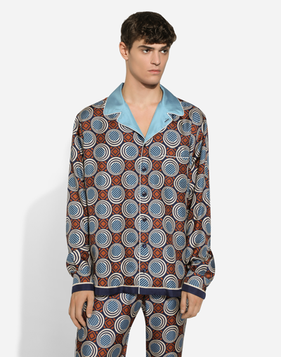 Shop Dolce & Gabbana Printed Silk Shirt