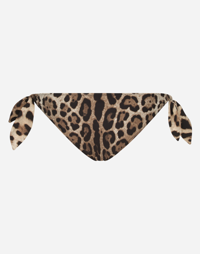Dolce & Gabbana Leopard-print Bikini Bottom In マルチカラー