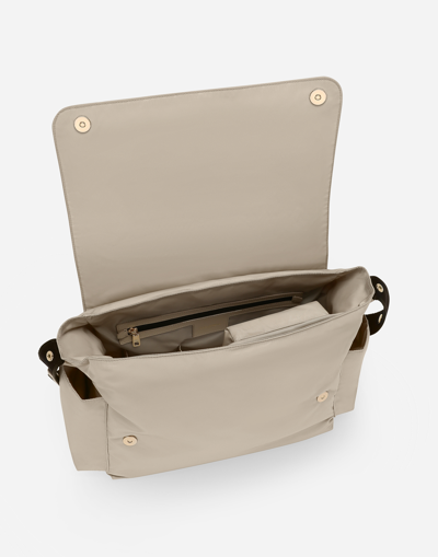 Dolce & Gabbana Nylon Changing Mat Bag In Beige