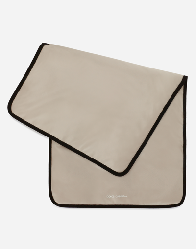 Dolce & Gabbana Nylon Changing Mat Bag In Beige