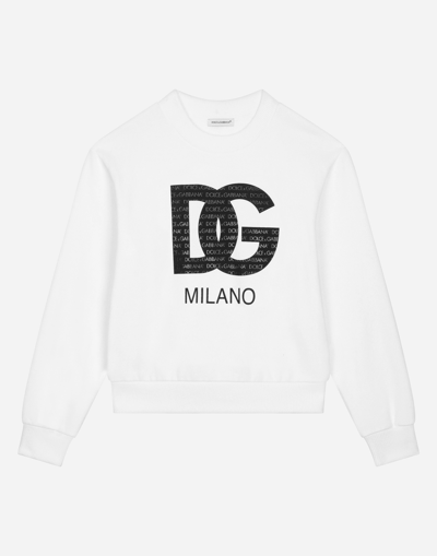 Dolce & Gabbana Jersey Sweatshirt With Dg Logo Print