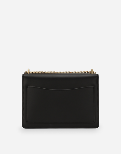 Dolce & Gabbana Logo-plaque Leather Crossbody Bag In ブラック
