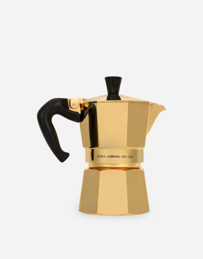 Dolce & Gabbana Moka 3 Tazze Oro 24k In Multicolor