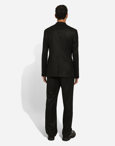 Dolce & Gabbana Double-breasted Wool Taormina-fit Jacket In Black
