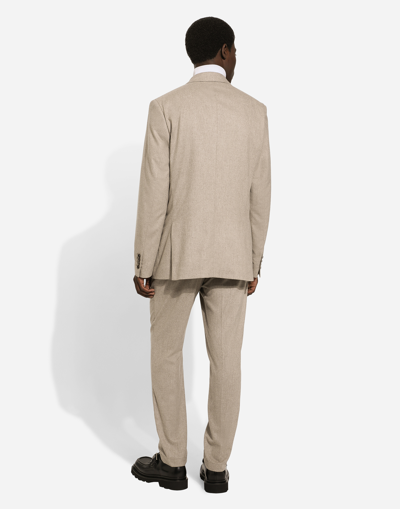 Dolce & Gabbana Double-breasted Blazer In Beige