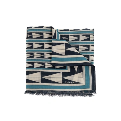 Shop Lanvin Wool Scarf In Green