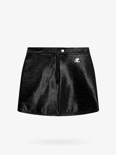 Shop Courrèges Skirt In Black