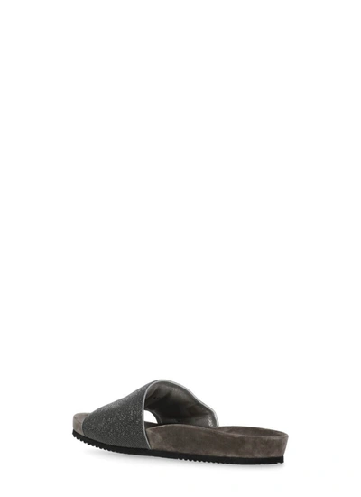 Shop Brunello Cucinelli Sandals Grey