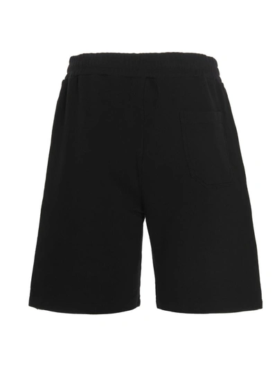Shop Golden Goose 'diego' Bermuda Shorts In White/black