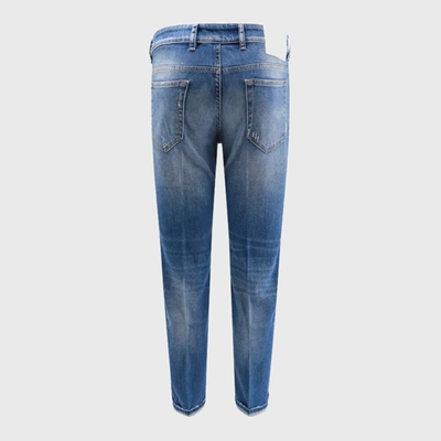 Shop Pt Torino Blue Cotton Jeans