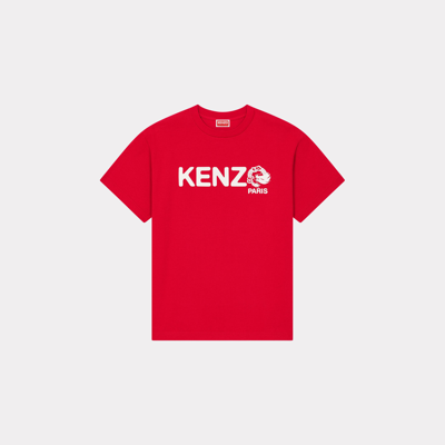 Shop Kenzo 'year Of The Dragon' Oversize Genderless T-shirt Cherry Red