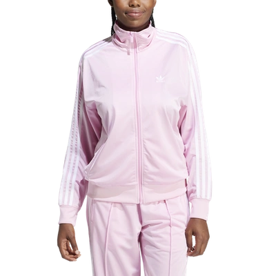 Shop Adidas Originals Womens  Adicolor Classics Loose Firebird Track Top In True Pink