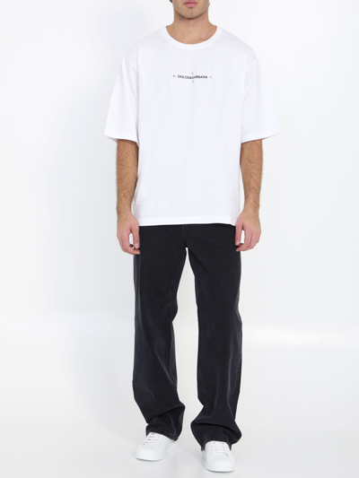 Shop Dolce & Gabbana Marina Print Tshirt In White