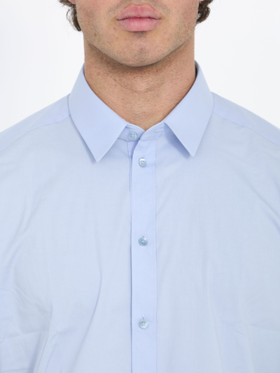 Dolce & Gabbana Cotton Shirt In Light Blue