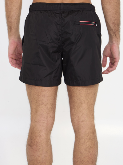 Shop Moncler Swim Shorts In Black