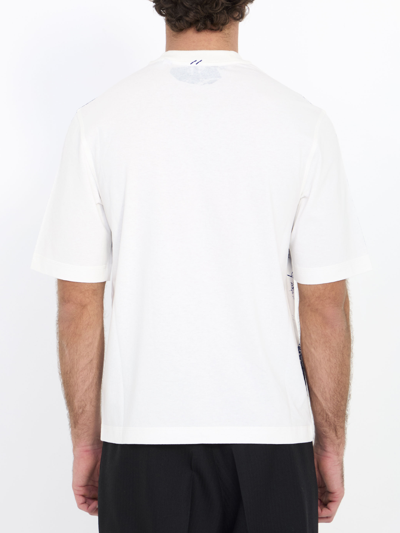 Shop Burberry Ekd Cotton Tshirt In White