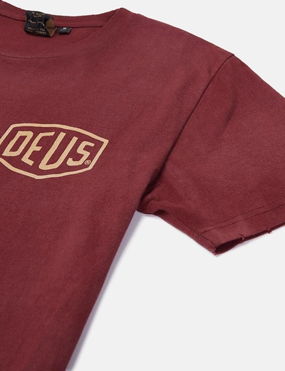 Shop Deus Ex Machina Sunbleached Tokyo T-shirt In Maroon